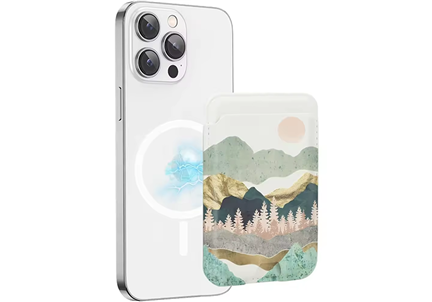 Print Pattern Magnetic Wallet Card Holder for iPhone 12-17 Series( (Support OEM/ODM)